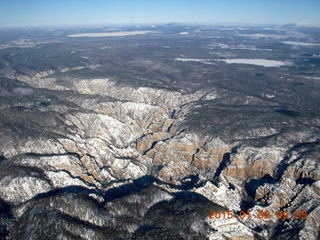 3 8v2. aerial - snow in Oak Creek Canyon