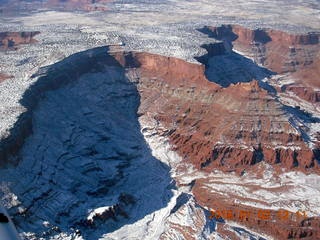 72 8v2. aerial - snowy canyonlands