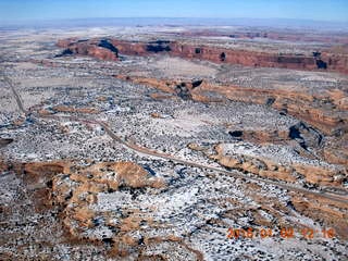 74 8v2. aerial - snowy canyonlands