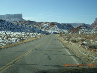 94 8v3. driving from Fisher Towers hike back to Moab