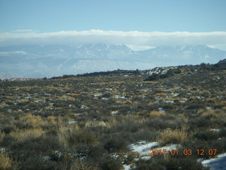 107 8v3. Arches National Park - driving - Lasal Mountains