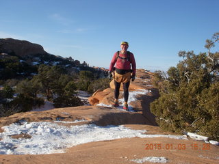 130 8v3. Arches National Park - Devils Garden hike - Adam - tripod and timer
