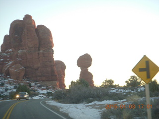 148 8v3. Arches National Park - driving - Balanced Rock