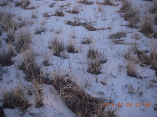 18 8v4. Canyonlands National Park - Lathrop trail hike - grasslands with snow