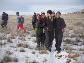 111 8v4. Canyonlands National Park - Lathrop trail hike - pack of hikers I met