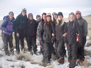 113 8v4. Canyonlands National Park - Lathrop trail hike - pack of hikers I met