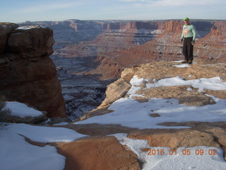 40 8v5. Dead Horse Point State Park hike - Adam (tripod and timer)