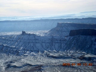 190 8v5. aerial - snowy canyonlands