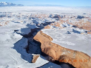 151 8v6. aerial - snowy canyonlands