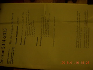 Philadelphia Orchestra program