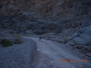 Death Valley - Titus Canyon drive  - Adam running