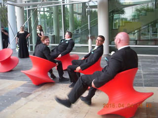 Mesa Arts Center - wedding party in twirly chairs