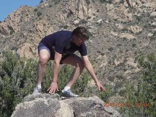 Bagdad run/hike - Neil W climbing down the rock