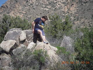 Bagdad run/hike - Neil on the rocks