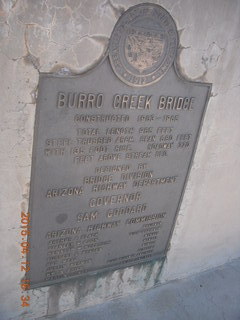 Burro Creek Bridge sign