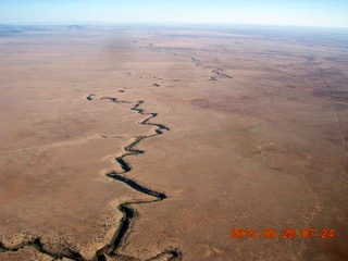 9 8zu. aerial - near the meteor crater