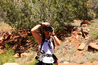 139 8zv. Beaver Creek Canyon hike - Karen taking a picture