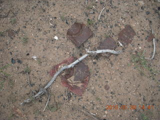 292 8zw. Calamity Mine camp site - rusted cans