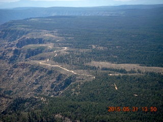 132 8zx. aerial - Winslow to Payson - Mogollon Rim