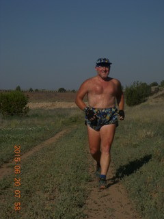 Adam running near Seligman Airport (P23)