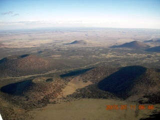 aerial - old volcanoes near Flagstaff