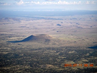 aerial - old volcanoes near Flagstaff