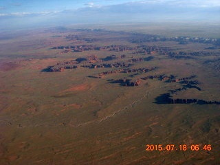 541 91j. aerial - canyon creek bed on the way to Monument Valley