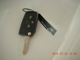 my VW Golf car key with the secret number