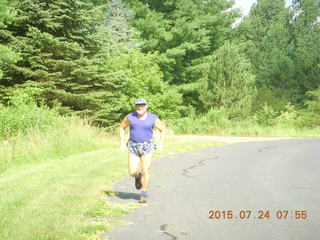 Adam running in Afton