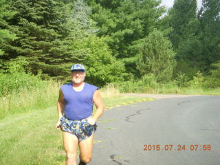 Adam running in Afton