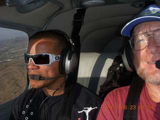 Chip R and Adam flying in N8377W