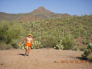 Red Creek airstrip run - Adam running