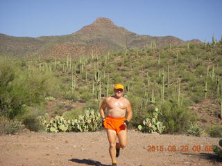 Red Creek airstrip run - Adam running