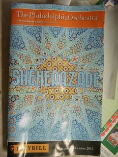 Sheherazade program - Philadelphia Orchestra
