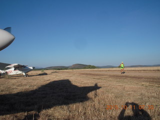 Red Creek airstrip run - Adam running