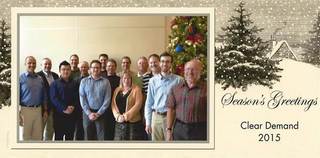 Clear Demand staff holiday picture 2015 - Holiday card