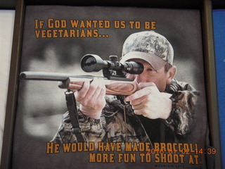 48 972. Springdale, Utah - Wildcat Willies - If Got wanted us to be vegetarians ... He would have made broccoli more fun to shoot at