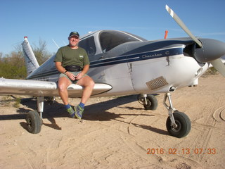 Adam and N8377W at Alamo Lake