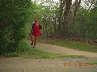 Malaysia, Kuala Lumpur, Geo Hotel run - Adam running (tripod and timer)