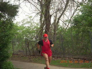 Young International airstrip - Adam running
