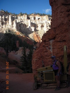 Bryce Canyon - Bryce Point hike - Adam and tractor