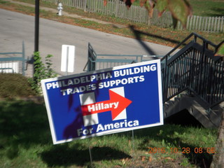 Hillary sign on Roosevelt Boulevard in Philadelphia