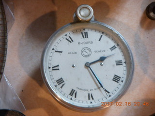 morning run in Santa Monica - big clock in a car