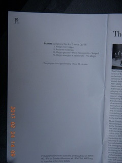 Philadelphia Orchestra program