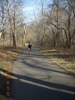 Adam running at Pennypack Park in Philadelphia