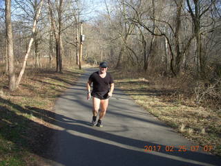 Adam running at Pennypack Park in Philadelphia