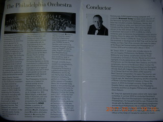 Philadelphia Orchestra program