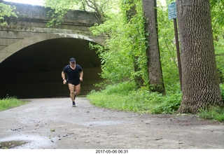 Adam running at Pennypack Park in Philadelphia