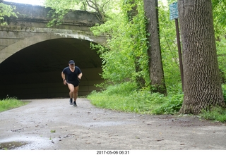 Adam running at Pennypack Park in Philadelphia