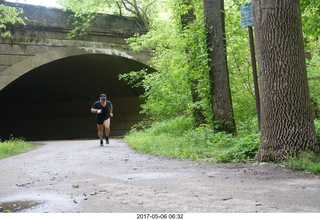 Pennypack Park run - Adam running